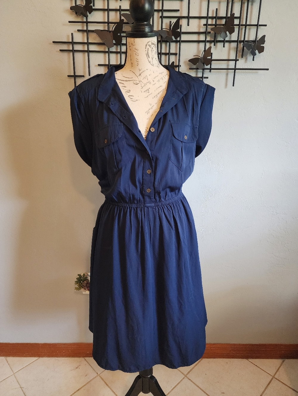 3 For $15 Sale! Speed Control Navy Blue Mini Dress